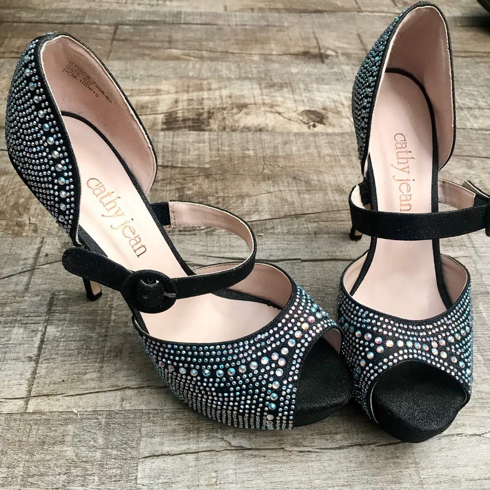 Cathy Jean rhinestones heels